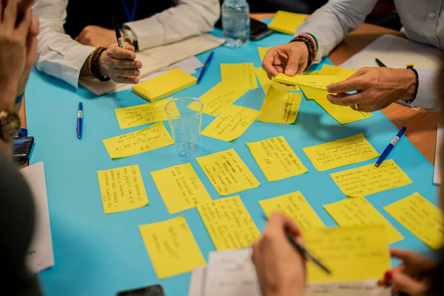 Workshop mit Moderationskarten